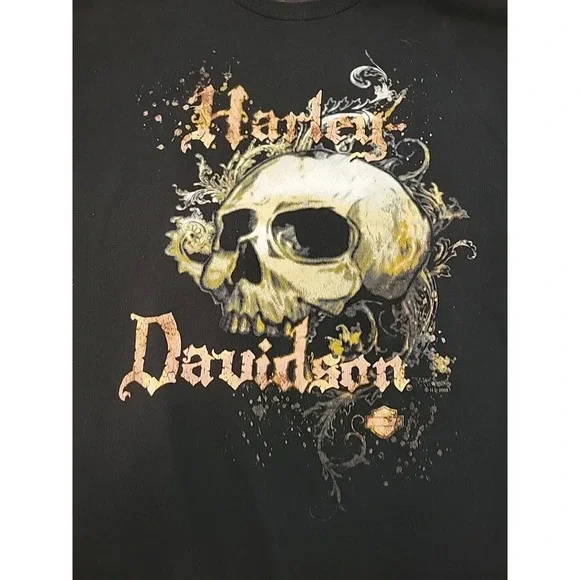 Harley Davidson T Shirt Mens 2XL Black Bahamas 2009 Skull Cotton - Picture 2 of 7